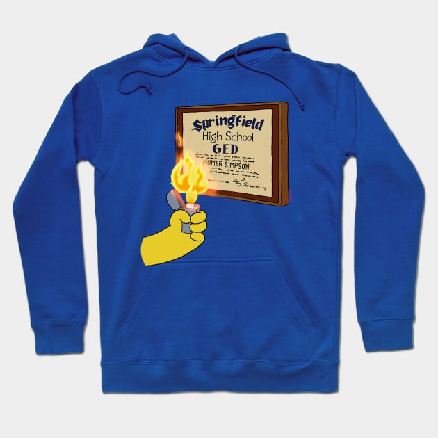 Homer Goes to College Hoodie by TeeAguss